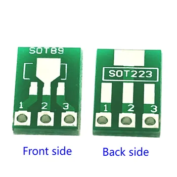 10pcs SOT89 DIP SOT223 DIP IC Adapter PCB Board Pretvornik Ploščo Dvojne stene 1,5 mm 2.3 mm Do 2.54 mm Pin Igrišču Pinboard
