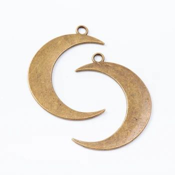 15 kosov retro kovinski cinkove zlitine luna obesek za DIY ročno izdelan nakit, ogrlico, zaradi česar 7088