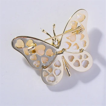 2020 Elegantno Luksuzni Seashell Broške za Ženske Lepe Narave Fritillary Metulj Broška Pin Insektov Nakit Broches Mujer