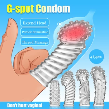 2020 Nove G Točki Stimulacije Prst Rokavi Klitoris Masaža Sex Igrače Za Ženske, Geji, Penis Rokav Sex Delay Večkratno Uporabo Kondoma