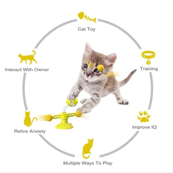 2020 smešno mačka igrača gramofon smešno mačka palico mačka igrati smešno pet vetrnica prenosni interaktivne igrače puzzle usposabljanje hišne potrebščine