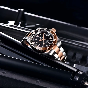2020PAGANI DESIGN Luksuzni GMT iz Nerjavečega Jekla Watch blagovne Znamke Safirno Steklo Moške Priložnostne Šport 100M Nepremočljiva Watch reloj hombre
