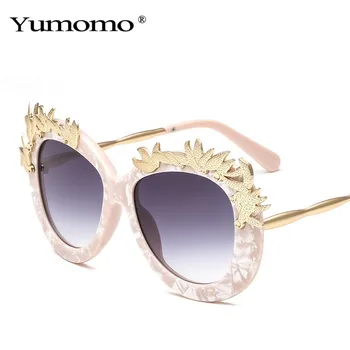2021 Moda Cvet Ovalne sončna Očala Ženske Retro Velik Okvir sončna Očala blagovne Znamke Oblikovalec Gradient Barvo Očal Ženski Oculos UV400