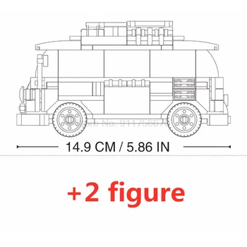 227Pcs Mesto Klasičnih Super Bus T1 Van Avtomobile Model Gradnik Kompleti za Tehnično Vozilo Opeke Igrače Za Otroke, Darila za Rojstni dan