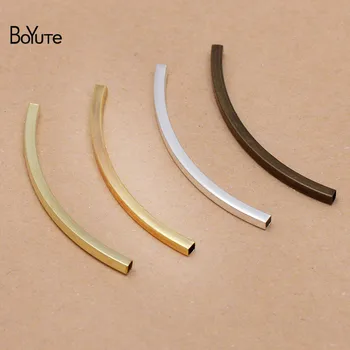 BoYuTe (100 Kosov/Veliko) 30-40-50 MM Dolžina Kovinski Brass Bend Cev Kvadratna Cev Materialov Ročno DIY Nakit Ugotovitve Komponente