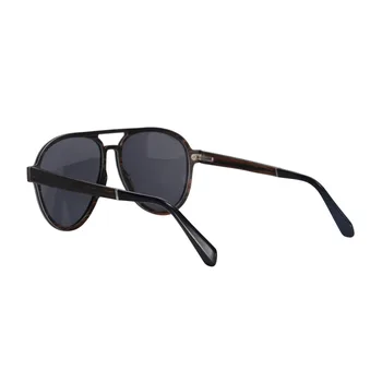 Brezplačna dostava ročno les, sončna očala polarizirana sončna očala ebony lesena očala moški ženske krog odtenki SH73001