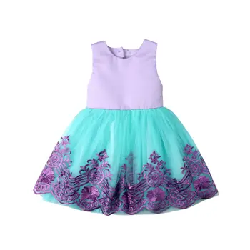 Cvetje Otrok Baby Dekleta Princesa Obleko Čipke bombaž brez Rokavov Pageant Družico Formalnih Obleke Maturantski Tutu Obleko