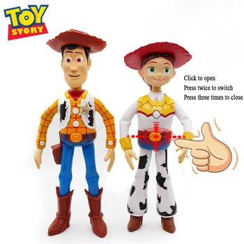 Disney Igrača Zgodba Akcijski Anime Številke Glasovne Lutka Buzz Lightyear Woody Skupno Premično Lutka Ročno Izdelani Model Otroci Igrače Darilo