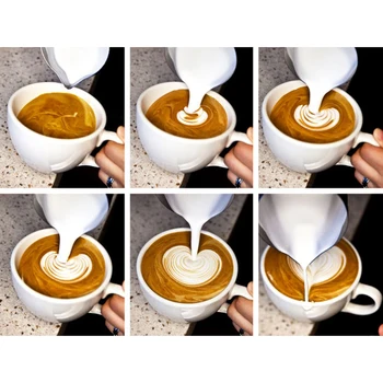Iz Nerjavečega Jekla Za Penjenje Mleka Vrč Kave Espresso Barista Obrti Kavo Cappuccino Mleko, Smetana Frother Pokal Vrč, Vrč Za Kavo