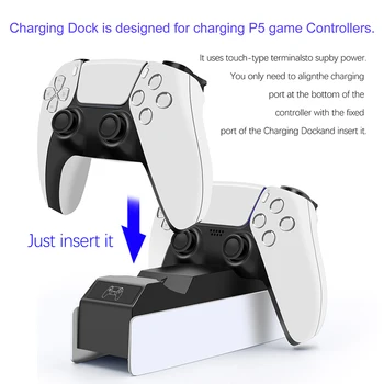 Krmilnik za igre Dvojni Polnilnik Postaja za Sony Playstation 5 PS5 za izmenični Tok Elektronski Pralni za ps5 Dodatki