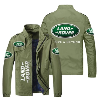 Nova jesensko moška jakna. Stojalo ovratnik športna jakna. Land Rover logotip, ki je natisnjena moške prevelik plašč