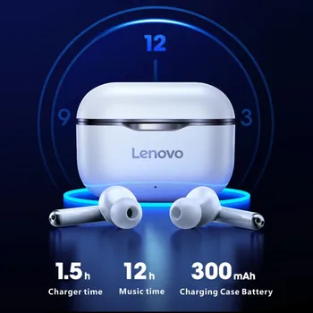 Original Lenovo LP1 Brezžične Slušalke Bluetooth 5.0 Dual Stereo Zmanjšanje Hrupa, HIFI Bas Touch Kontrole Dolgo Pripravljenosti Slušalke