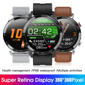 PL16 Pametno Gledati Moške EKG PPG IP68 Vodotesen Smartwatch je 1,3-palčni 360*360 Full HD Zaslon na Dotik Fitnes Športna Watchs