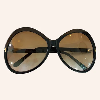 Prevelik Ovalne sončna Očala Ženske blagovne Znamke Oblikovalec Acetatni Okvir Dekoracijo sončna Očala Moških Očala UV400