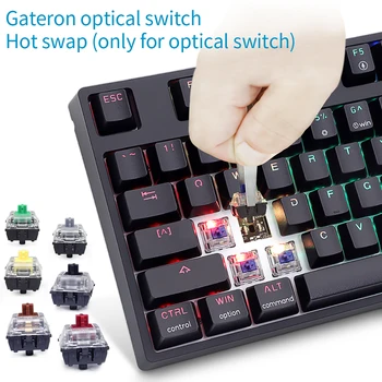 SKYLOONG GK87S Mehanski Igralni Tipkovnico Optični Vročo Brezžična RGB keycaps Osvetljen Gaming Pripomočki Za Namizje