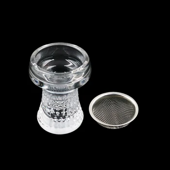 SY 1PC Novo Steklo Kristalno Shisha Hookah Skledo z Žične Mreže Chicha Narguile Filter za Vodo, Pribor za Kajenje