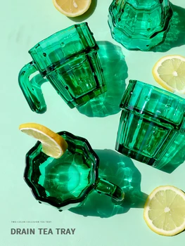 Ustvarjalne Kaktus Steklene Skodelice Družino Drinkware Vode Pokal Gift Box Set Zelena Mešalniku Stekleni Izdelki Za Božično Darilo