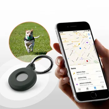 Zaščitna torbica za Psa, Mačka Bluetooth Tracker Silikonski Airtag Zaščitni Pokrov, Keychain Anti Scratch Mehko LossProof za Otroke, Hišne