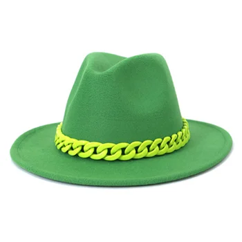 ženske panama klobuki verige trdna zelena rdeča rumena modra poletni klobuki priložnostne jazz kape moške kape panama fedoras vedro poletje moški klobuki