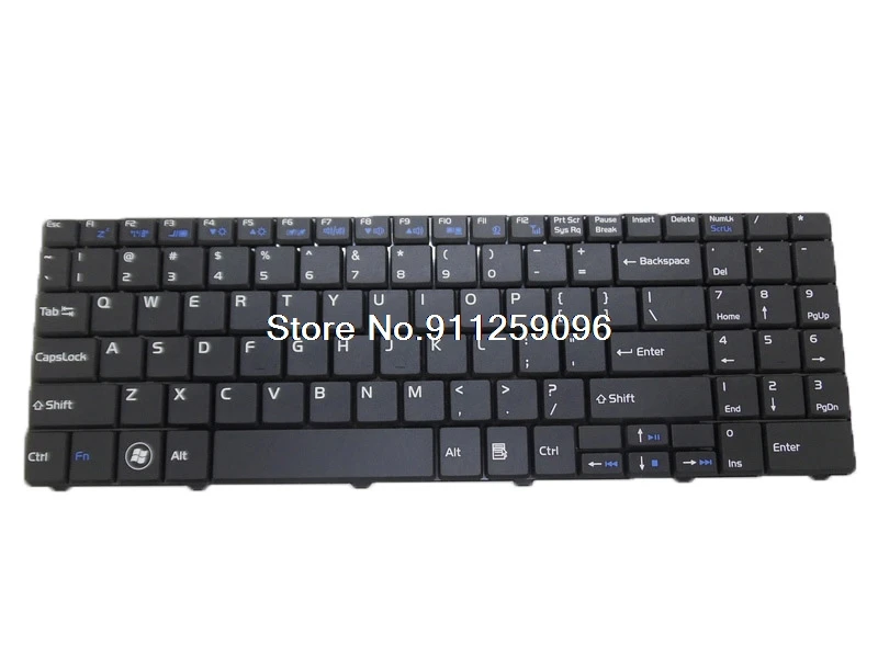 Laptop Tipkovnici NETSYS IR75-461 IS55-441 UX I5-2467M NB-5500 angleški NAS Black Nova 0
