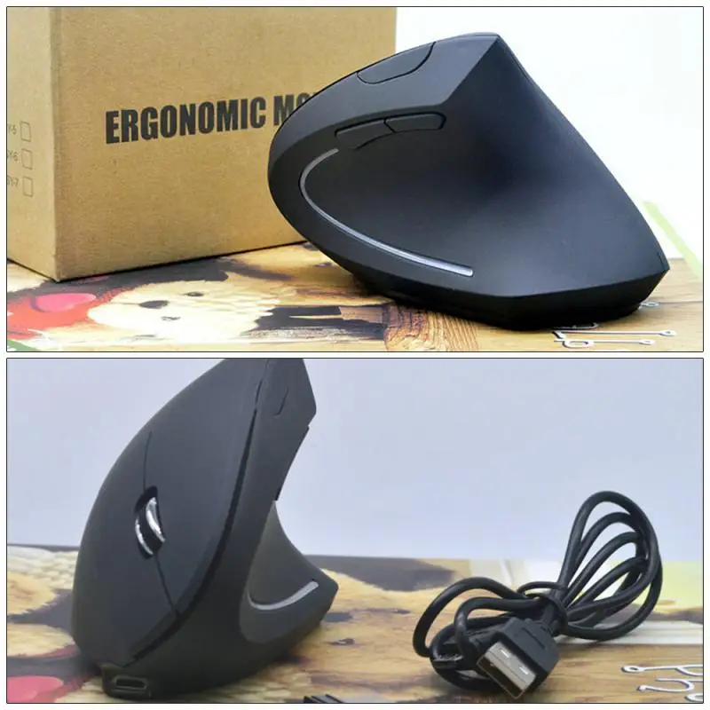 Brezžična Miška Ergonomske Optični 2.4 G Zapestje Zdravljenje Navpično USB, Ergonomska Miši Gaming Miška Igralec Za PC Gaming Udobno 1